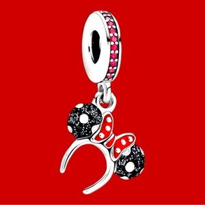 Disney-inspired Silver 925 Minnie Ears Charm